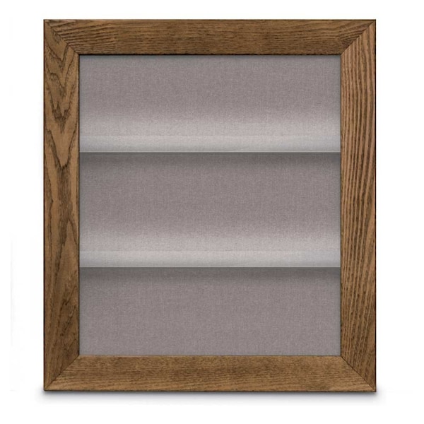 Outdoor Enclosed Combo Board, 42"x32", Black Frame/White Porc & Amethyst